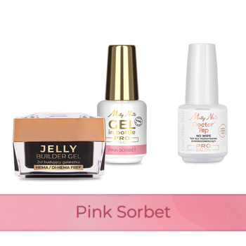 PRO MATCH SYSTEM 2+1 Pink Sorbet: 2 гелі LED/UV: Jelly&Gel у флаконі + Doctor Top 15 г БЕЗКОШТОВНО